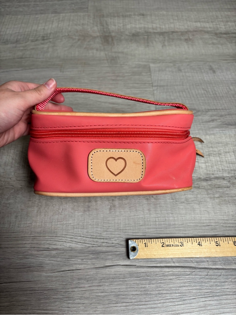 Jon Hart Mini Makeup Bag Coral